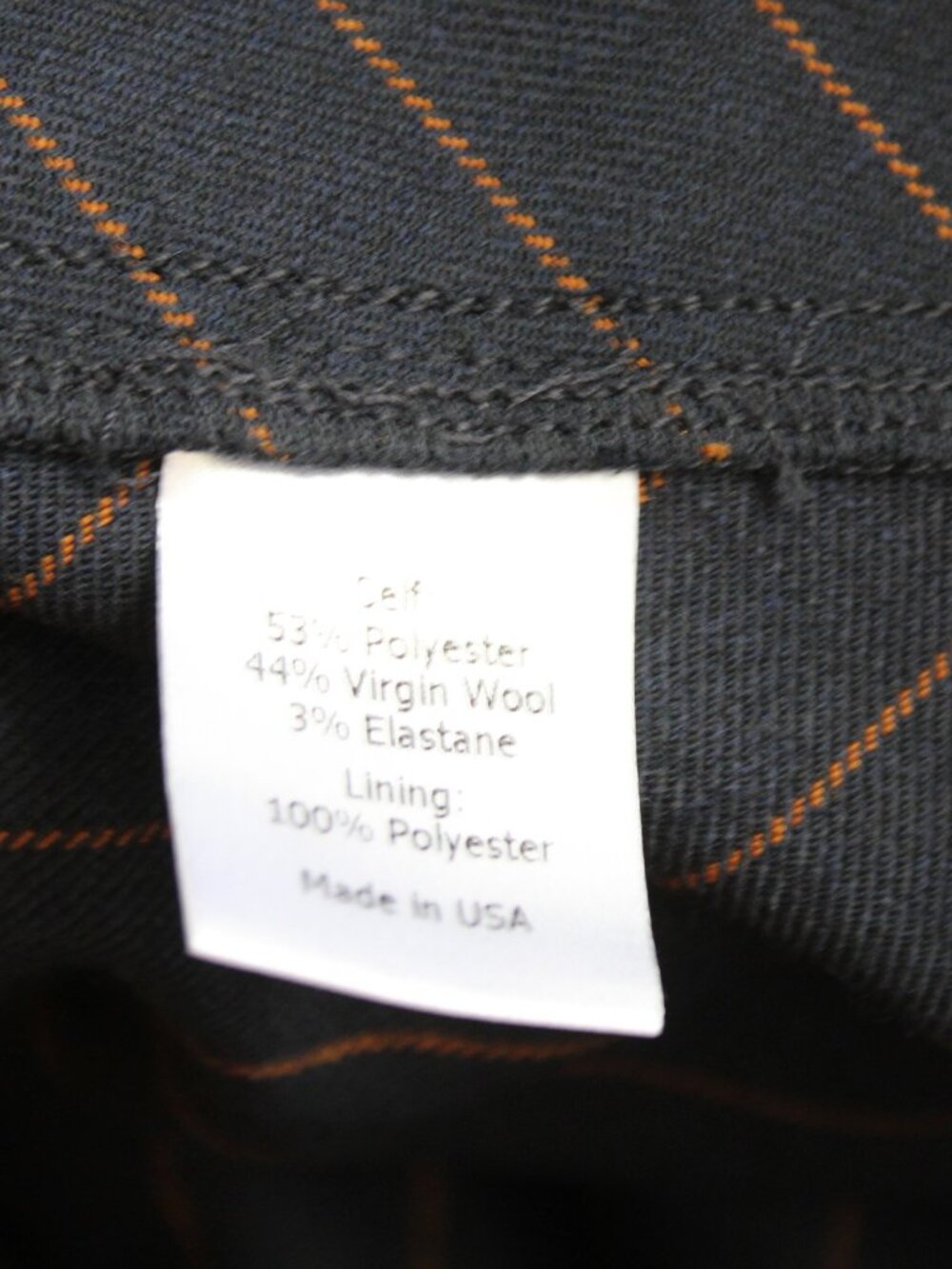 La Ligne New York Medium Navy Genevieve Classic Pinstripe Mid-Length Dress sz XS - Picture 5 of 5